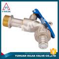 1/2" 3/4" BSP thread one way flow water sanitary hose cock taps wall mounted brass bibcock with lockable in OUJIA VALVE